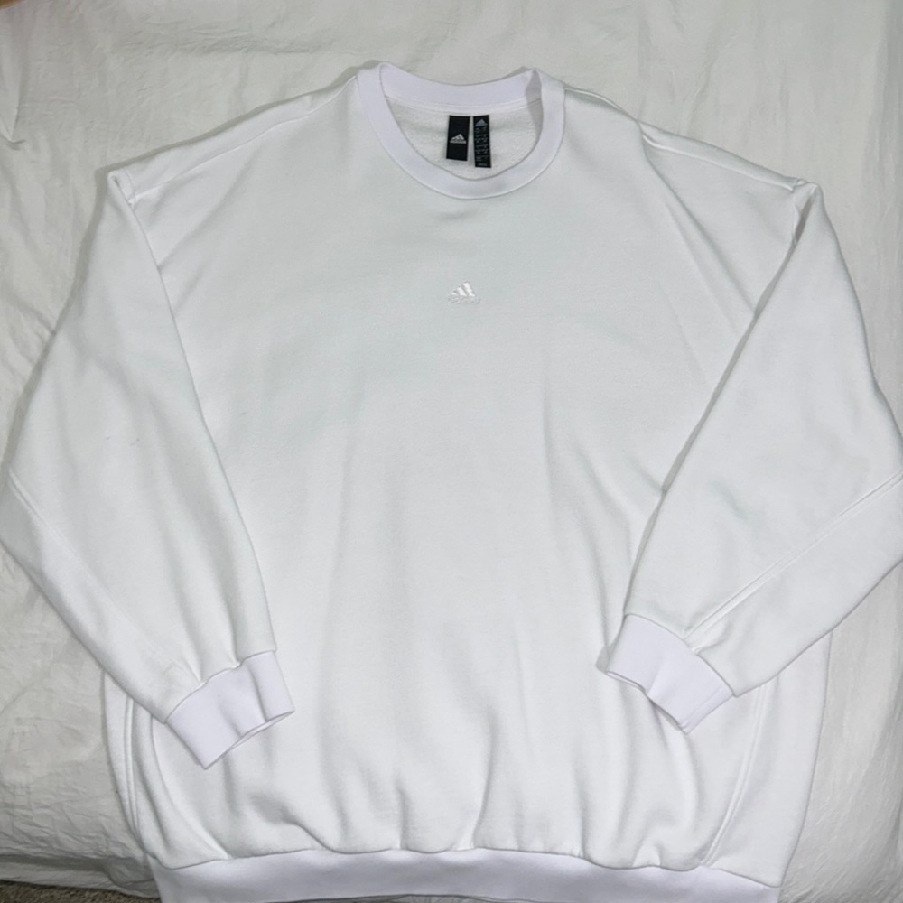 White Adidas Crewneck